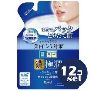 「セット販売」「ロート製薬」肌ラボ　極潤　美白パーフェクトゲル　つめかえ用　80g　12個セット｜薬のファインズファルマ店