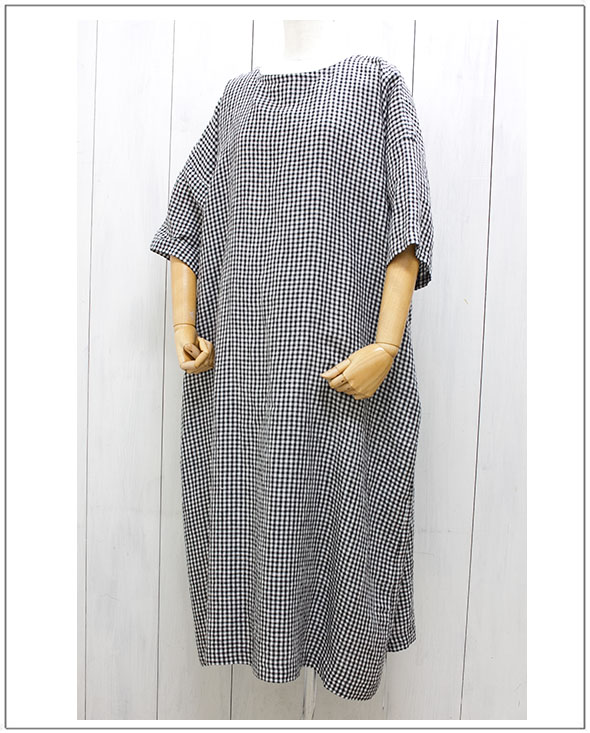 Soil ソイル 60 S Power Loom Linen Check Backside Gathered Dress ギンガムリネンギャザー ワンピース 国内送節価 代引き禍災料無料 沖縄 離島は取りあげる 14時までのご歎願は 即太陽日差立てるいたします 休日日除く Chelseafilm Org