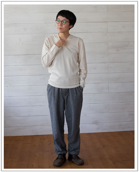 SCOTT&CHARTERS（スコット&チャーター）ラムウール Vネック セーター(WOMEN)｜ＦＩＮＥ
