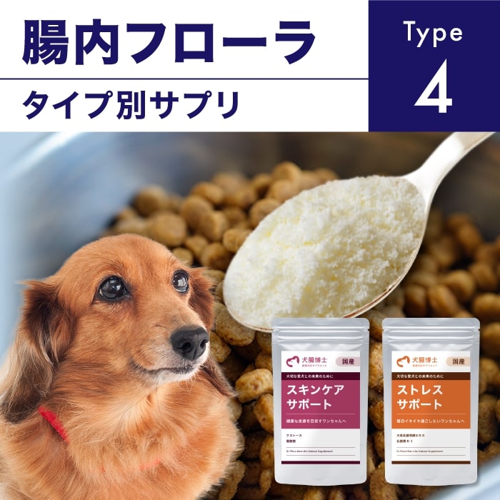 【定期購入】犬腸博士（わんちょうはかせ）ドクターサプリ【type4】 国産 無添加 ペット 肥満 ダイエット 腸内環境 老犬 小型犬 高齢犬 シニア犬 乳酸菌 酪酸菌