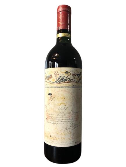 1957 Chateau Mouton Rothschild シャトー ムートン ロートシルト Paullac Bordeaux France ボルドー ポイヤック フランス 赤ワイン 730ml 12.5%｜ファインワイン