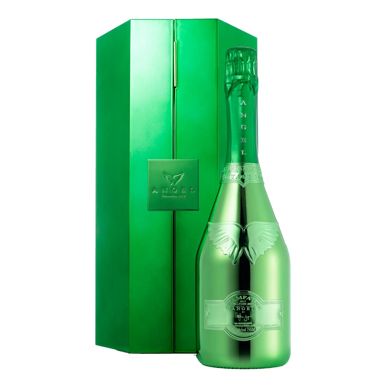 2011 Angel Vintage Millesime Brut GREEN エンジェル グリーン ブリュット ミレジメ ヴィンテージ 辛口 Champagne France シャンパーニュ フランス 750ml 12.5% ギフトボックス付　記念日 インスタ映え 高級シャンパン キャバクラ ホスト お祝い 正月 母の日 父の日