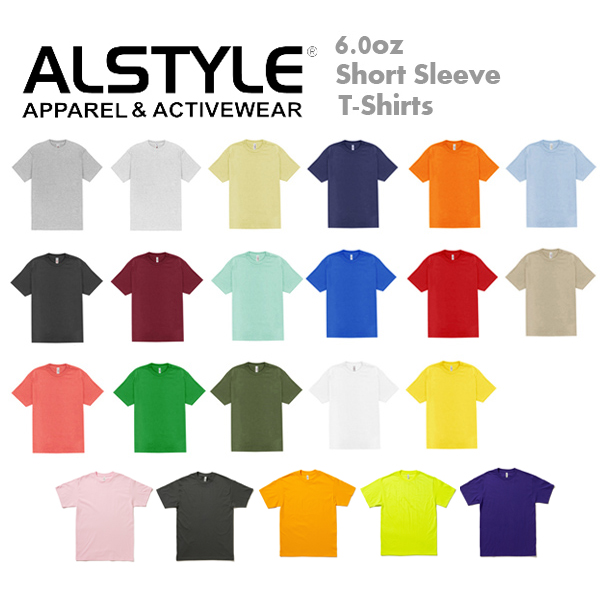 カラー1【S-XL】ALSTYLE (アルスタイル)6.0oz ショートスリーブ　Ｔシャツ【1301】AAA・半袖・ネックリブシングルステッチ  american apparel【無地半そでメンズ】ベーシック【0405】 | ＦＩＮＫＳ