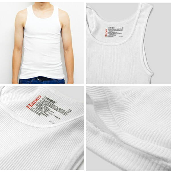 楽天市場 Hanes ヘインズ 3枚パック リブタンクトップ メンズ