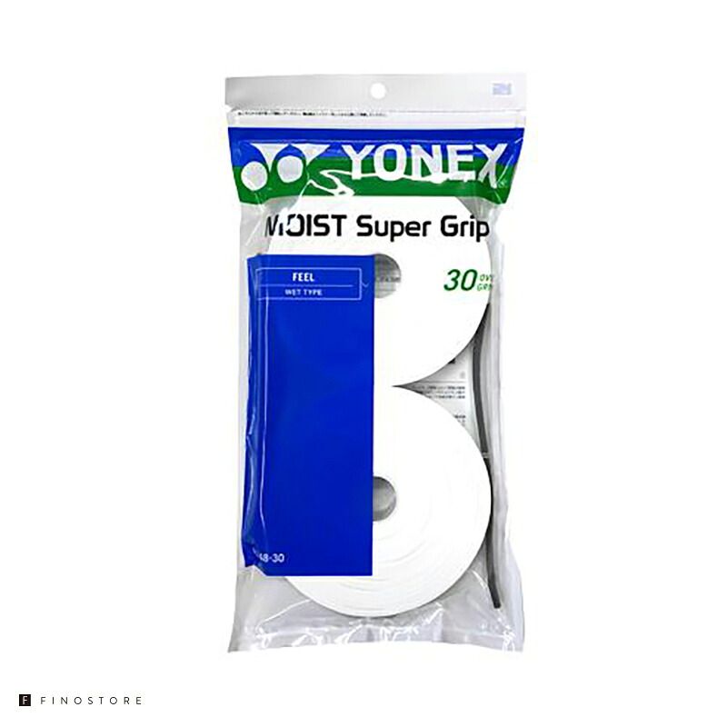 ヨネックス 庭球 バドミントン グリップテープ オーバーグリップ モイストスーパーグリップ 30本入（YONEX MOIST SUPER GRIP 30）AC148-30 ユニ一発やる 011 WHITE