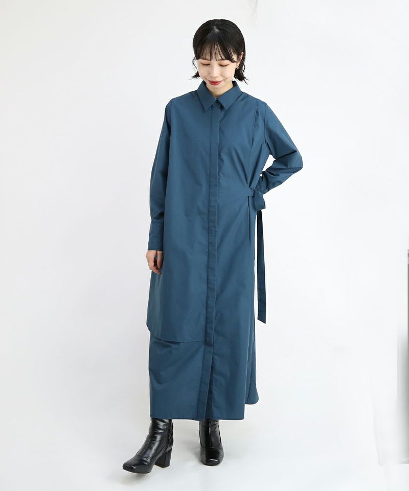 【SALE】 レディース ワンピース アシンメトリー レイヤード ロング シャツ ワンピース / フレンチ おとな 上品 きれい 春 COUPE LE COEUR [43PE03j003]