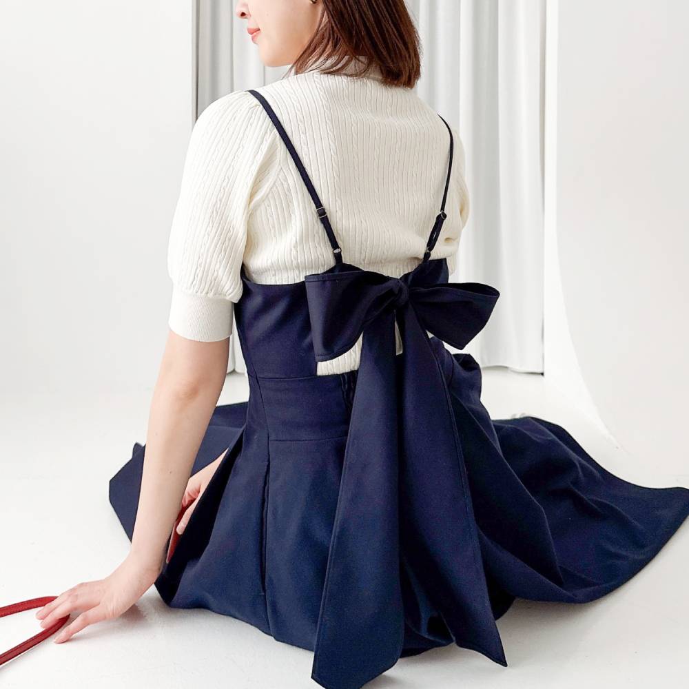 ワンピース バックカッティング キャミ ワンピース / クラシカル 上品 きれいめ 夏 an another angelus アンアナザーアンジェラス Fint フィント [58BE03f014]｜F i.n.t 8,513円