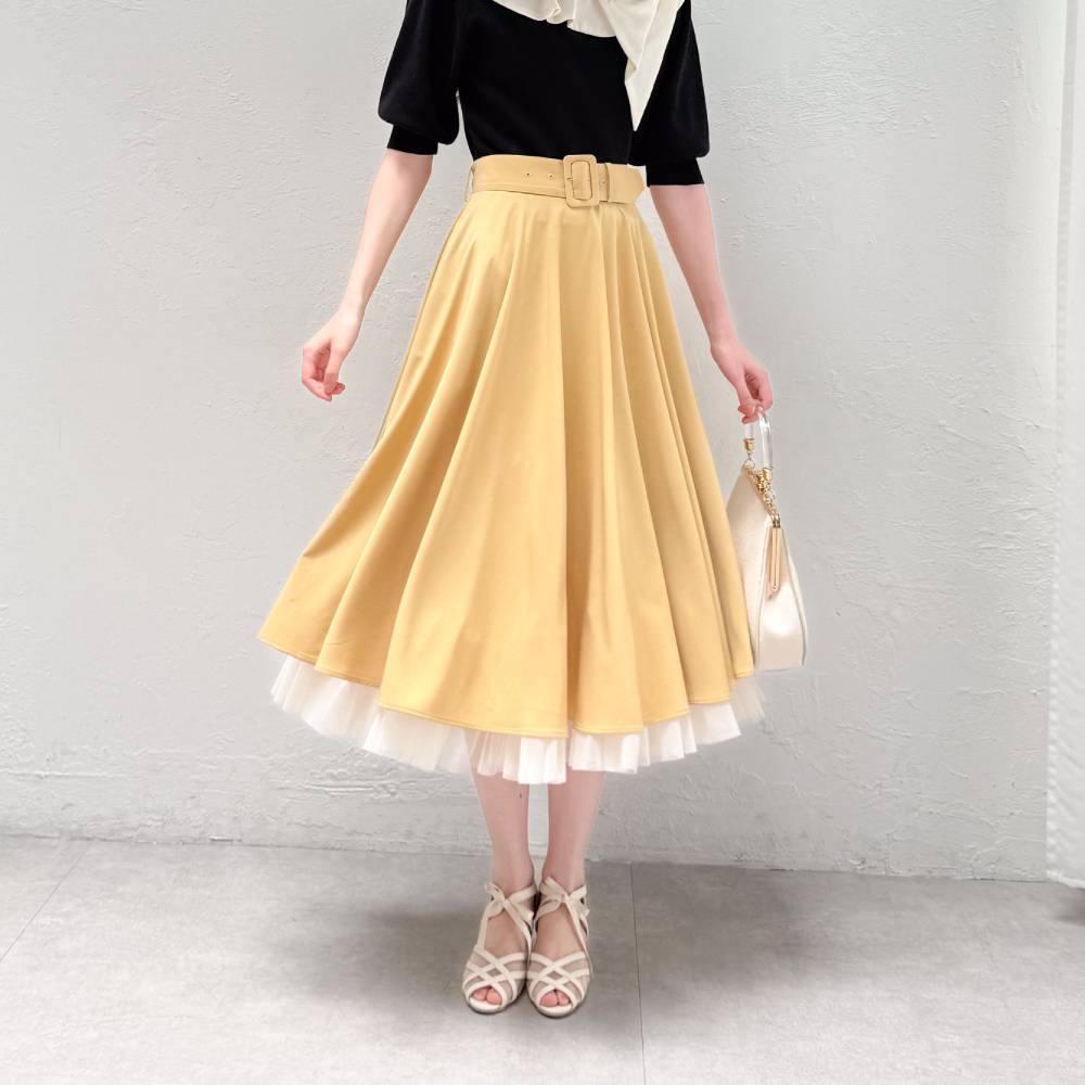 スカート パニエ サーキュラー スカート / クラシカル 上品 きれいめ 清楚 夏 an another angelus アンアナザーアンジェラス Fint フィント [58BG03p014]｜F i.n.t