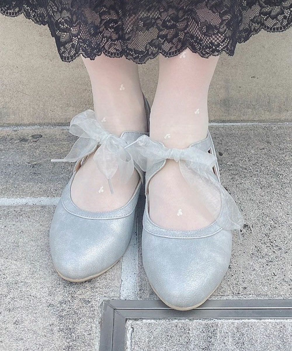 【SALE】an another angelus シアー リボン パンプス / アンアナザーアンジェラス [51BA01d001]画像