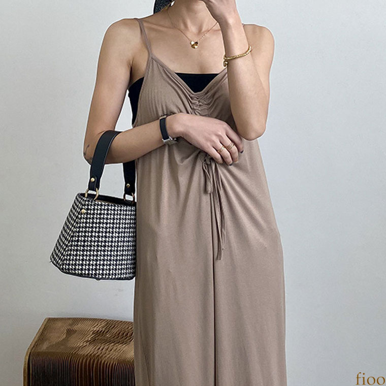 デザイン紐 マキシ丈 ボーダー柄 ロングワンピース サマーワンピース レディース ワンピース ロング丈 ボーダー