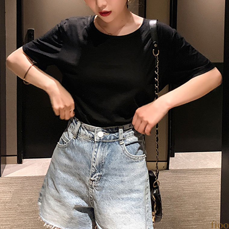 6カラー無地ｔシャツsizemlxl レディース ボーイッシュ ガーリー キャリア ストリート コンサバ エスカワイイ カワイイ