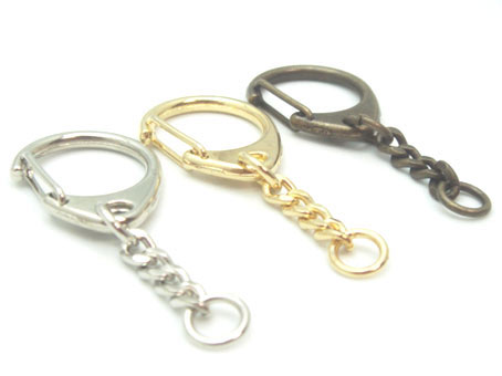 パーツ/ キーホルダー/ チェーン 500個セット ナスカン付き シルバー Sサイズ 金具