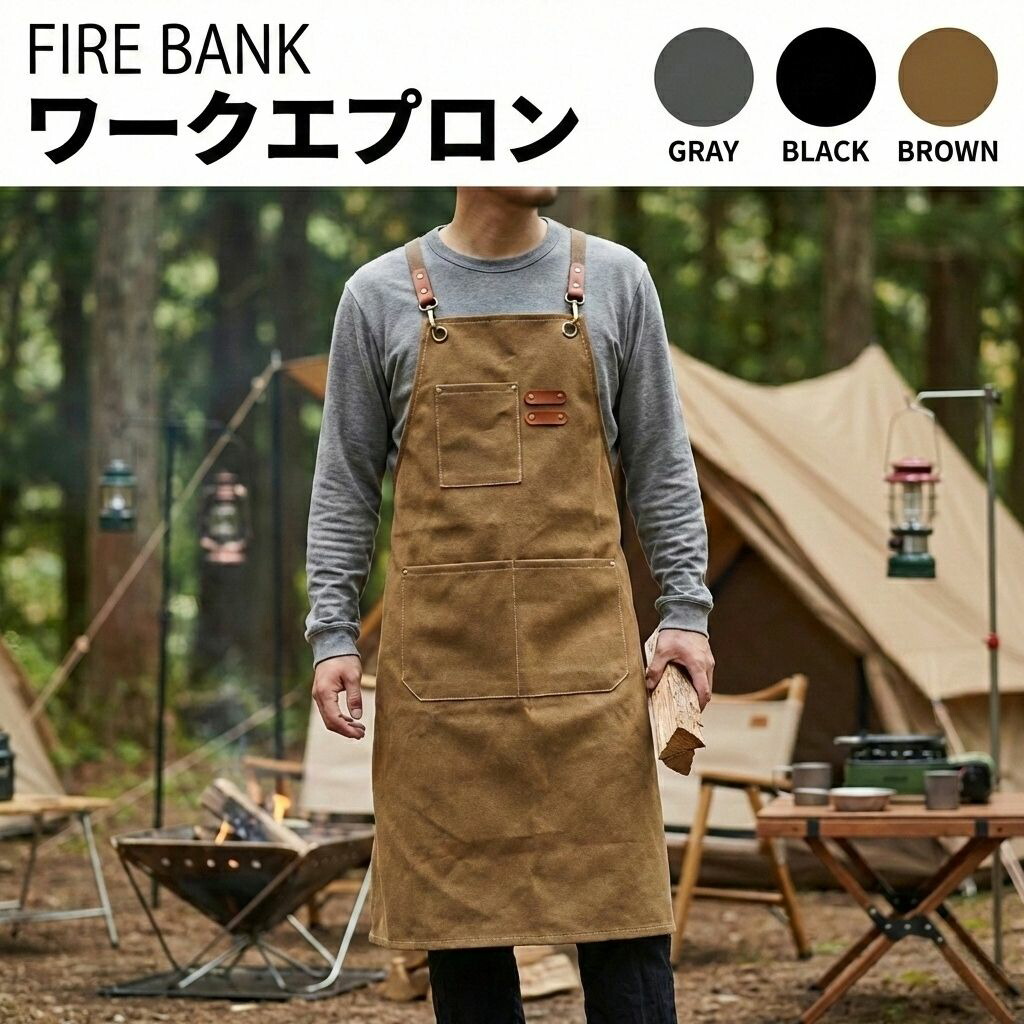 楽天市場】旧商品 エプロン ブッシュクラフト 焚き火エプロン たき火