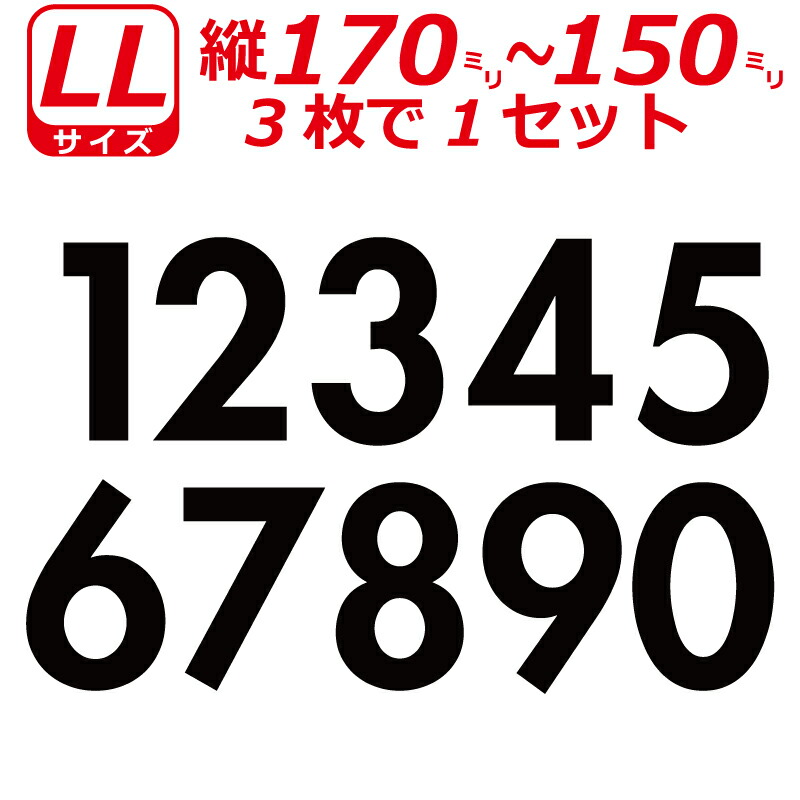 楽天市場】ゼッケン ナンバー ステッカー 数字 Mサイズ7枚選べる数字