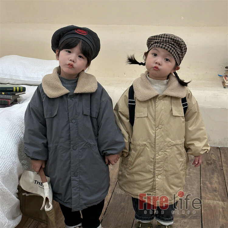 【楽天市場】キッズコート 子供アウター 女の子 男の子 ロング 子供ジャケット 裏ボア ボアコート 韓国 子供服 厚手 あったか キッズ ...