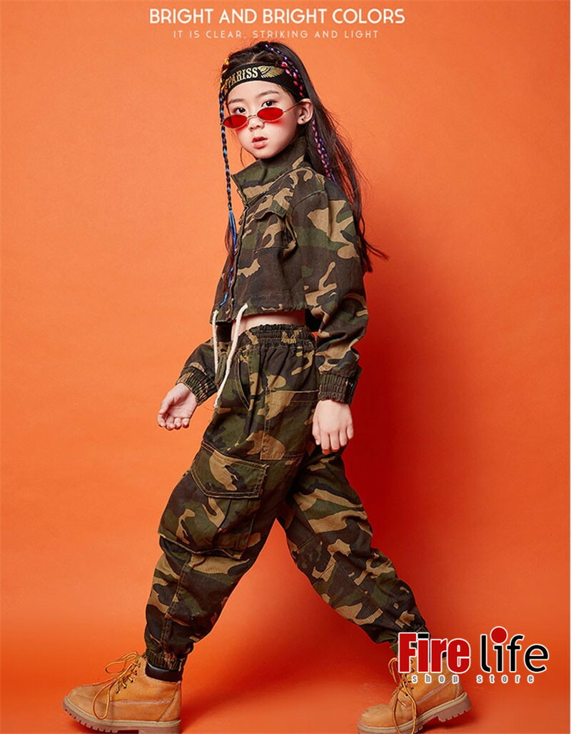 キッズダンス衣装 迷彩柄 長袖 へそ出し K Pop ヒップホップ セットアップ 子供 トップス パンツ ダンス衣装 キッズダンス かっこいい 男の子 ガールズ 女の子 演出服 長袖 110 180cm Keshavconsulting Com