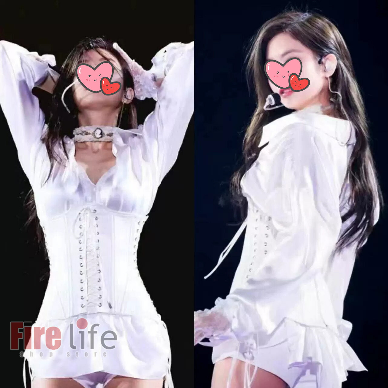 k-pop 大人ダンス衣装 白 ダンス衣装 セットアップ レディース 長袖ホワイトシャツ　ショートパンツ スカート ギャル服 韓国ダンス blackpink DS アイドル衣装 チア セクシー 応援着 発表会 hiphop 文化祭 イベント おしゃれ ステージ衣装 S/Ｍ/L/XL　送料無料｜ファイアライフ店