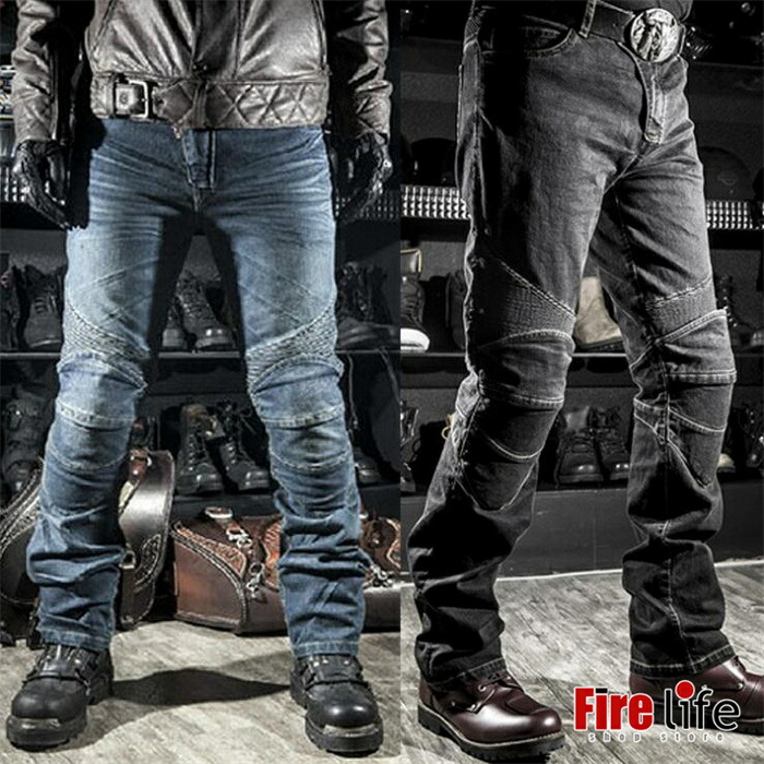 バイクパンツ メンズ デニムパンツ バイクウェア スリムパンツ 膝パッド付き プロテクター付き バイクジーンズ 耐磨 ライダースパンツ Xs 4xl Fmcholollan Org Mx