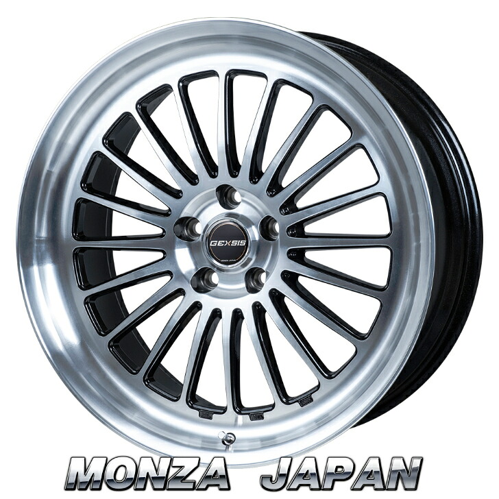19×8.0J インセット +35 5H-114.3 ブラックモンツァジャパン ジェクシス GEXSIS GF020アルファード ヴェルファイア クラウン マークX|ファーストセレクト