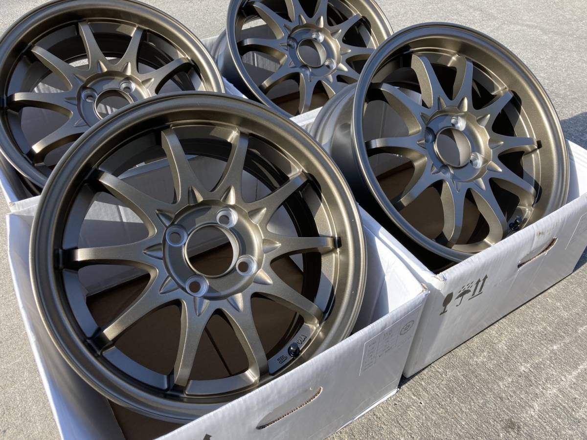 楽天市場 カローラ サクシード プロボックス イスト ポルテ スペイドvalor Racing S10r ヴァロー レーシング カスタムサイズ15 7 0j インセット 30 4h 100 15インチ 逆ゾリ新品 ホイール 4本セット 人気のブロンズ コンケイブ デザイン ファーストセレクト