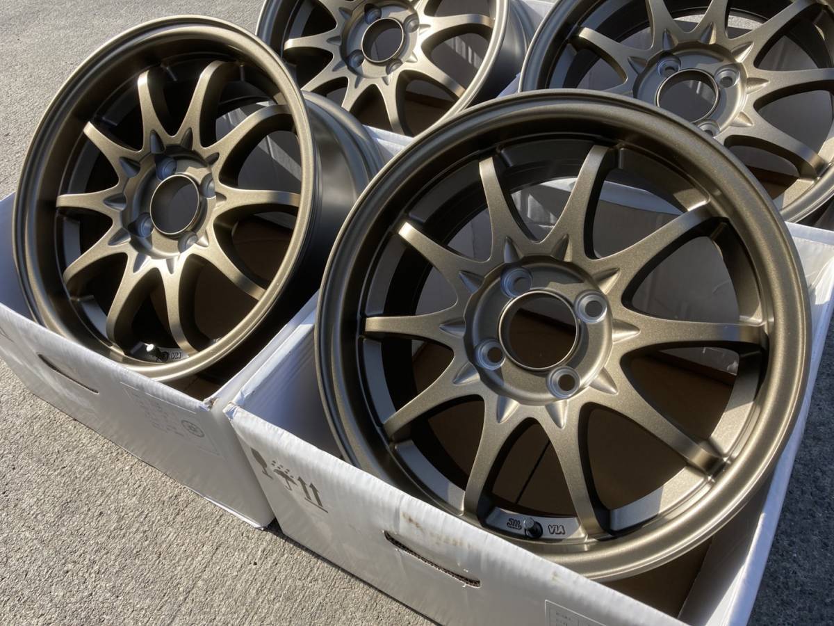 楽天市場 カローラ サクシード プロボックス イスト ポルテ スペイドvalor Racing S10r ヴァロー レーシング カスタムサイズ15 7 0j インセット 30 4h 100 15インチ 逆ゾリ新品 ホイール 4本セット 人気のブロンズ コンケイブ デザイン ファーストセレクト