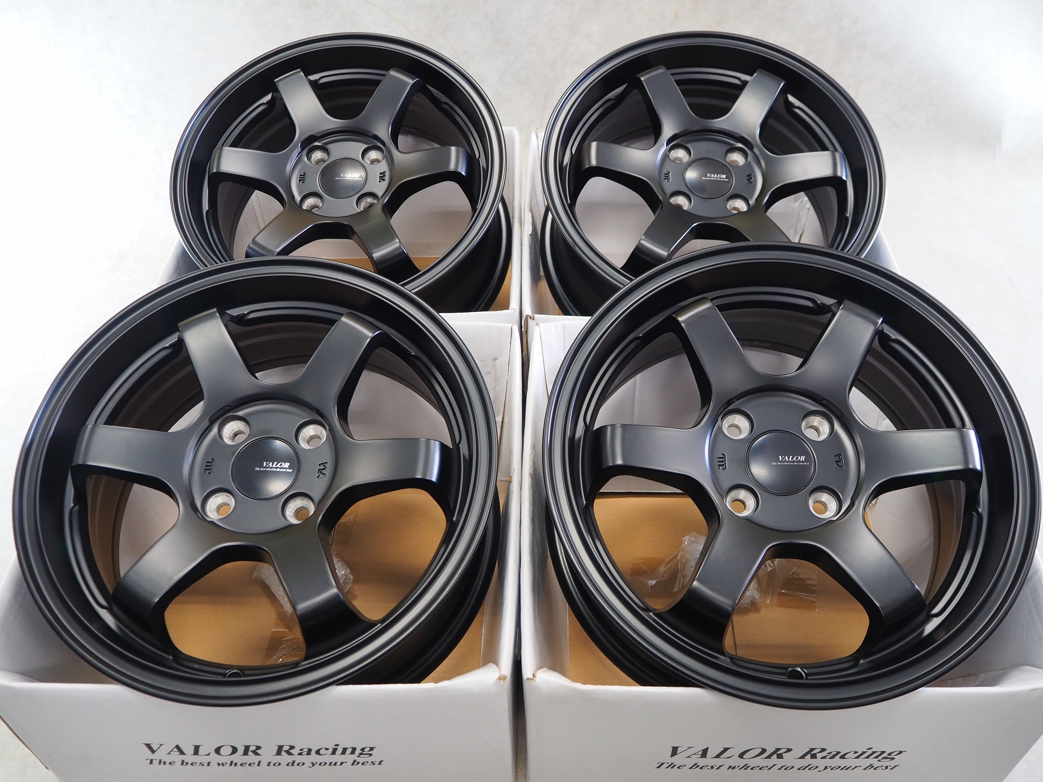 楽天市場】VALOR Racing TS6Rヴァロー レーシング ティーエスシックスアール15inch 6.5J +38  4H100マットブラック新品ホイール4本セット : ファーストセレクト