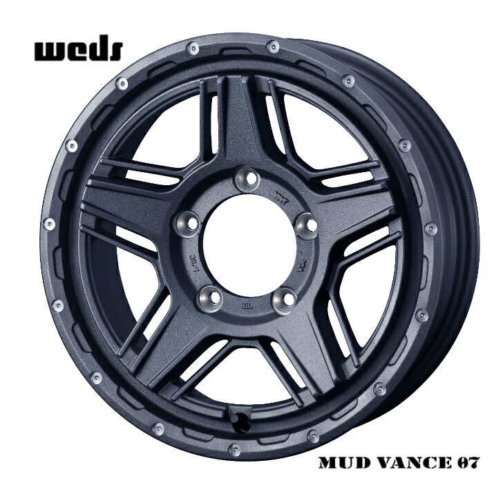 15×6.0J インセット +0 5-139.7 新品 ホイール 4本 スズキ ジムニーシエラ ジムニーワイド Weds ウェッズ MUD VANCE マッドヴァンス 07 グレー
