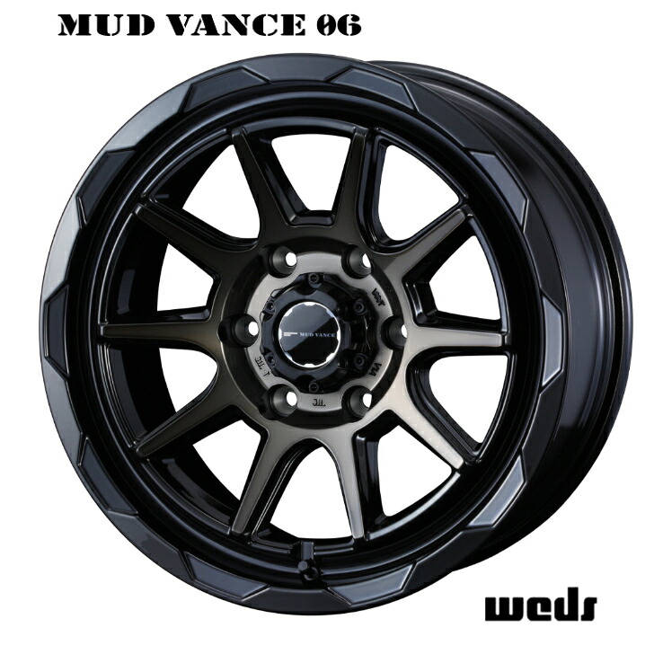 16×6.5J インセット +38 6H 139.7 新品 ホイール 4本 Weds ウェッズ MUD VANCE 06 マッド ヴァンス ブラック ハイエース レジアスエース 60,379円