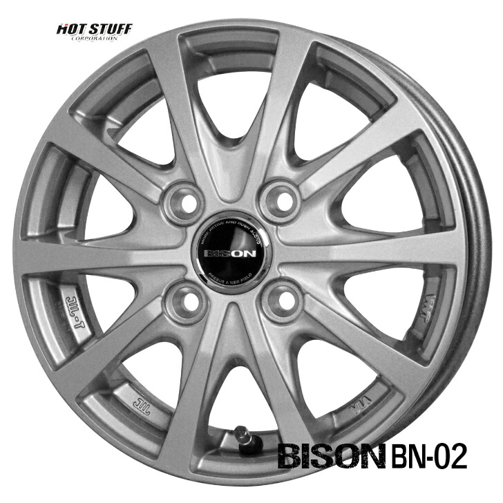 12&times;3.50B インセット +45 4-100ホットスタッフ バイソン BISON 02キャリー 専用｜ファーストセレクト 18,510円