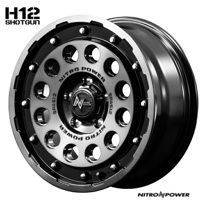 16×7.0J インセット +40 5-114.3 新品 ホイール 4本 MID マルカ サービス ナイトロパワー H12 ブラック 黒 RAV4 アルファード ヴェルファイア クラウン C-HR SAI 60,863円
