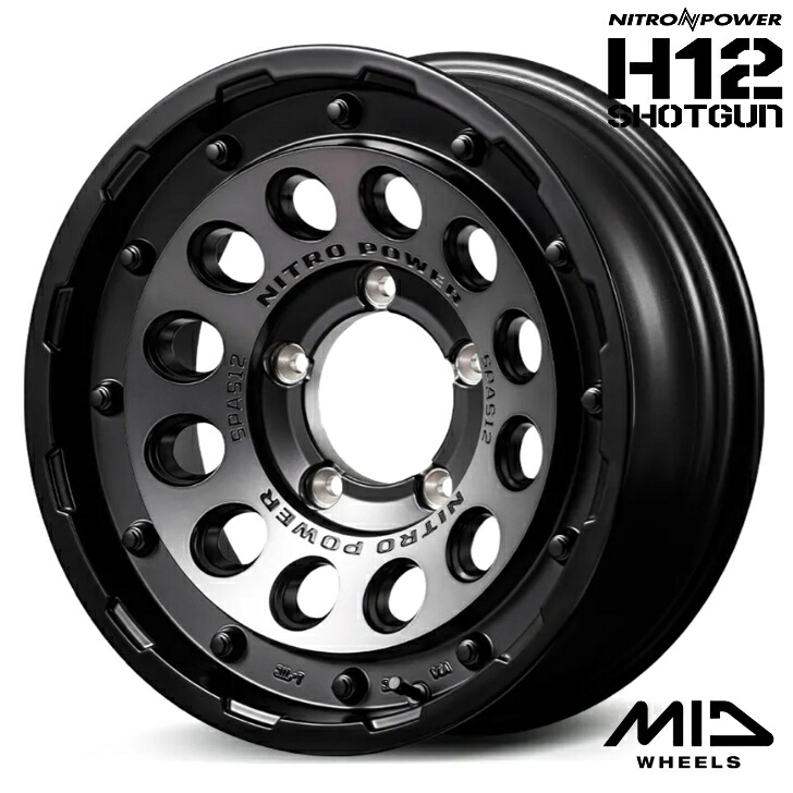 16×5.5J インセット+20 5-139.7 新品 ホイール 4本MID マルカ サービス ナイトロパワー H12 ジムニー|ファーストセレクト