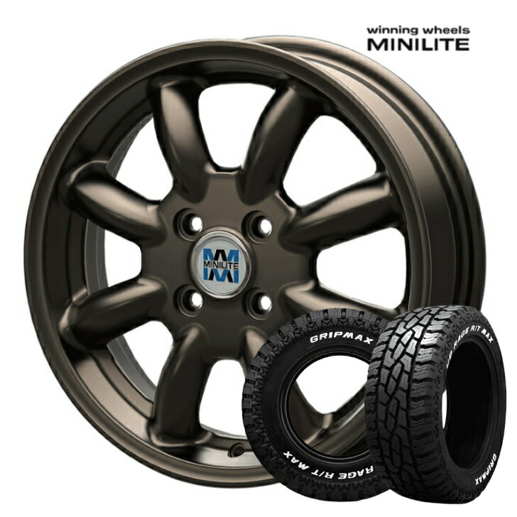 【送料込】MINILITE 14インチ4.5J +45 4本セット MINILITE ミニライト 14インチ 4H100 4.5J +45 1本 ホイール