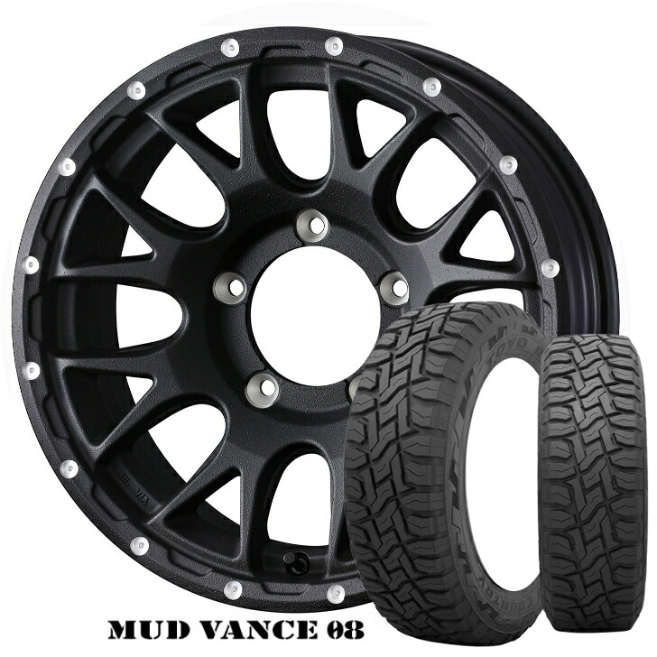 JIMNY スズキ ジムニー 新品 タイヤ ホイール 4本 16インチ 5.5J インセット +22 5H 139.7 ブラック オープンカントリー R/T 215/70R16 100Q トーヨー