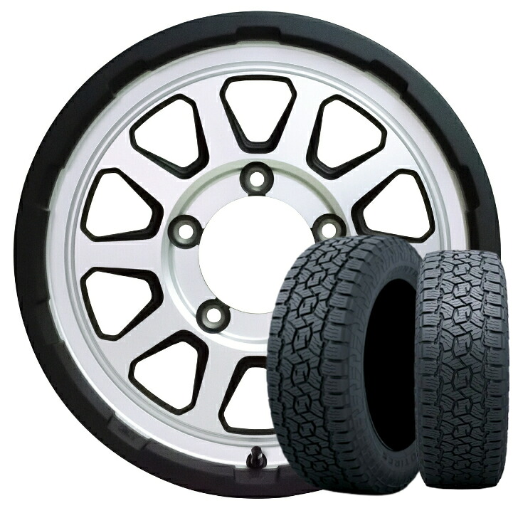 スズキ ジムニー JIMNY タイヤ ホイール 4本 16インチ 5.5J インセット+20 5H 139.7 新品 ホットスタッフ マッドクロス レンジャー シルバー 175/80R16 91S トーヨー オープン カントリー A/T スリー
