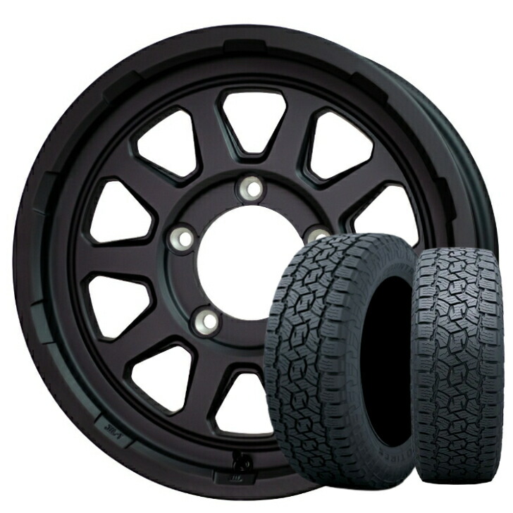 スズキ ジムニー JIMNY 新品 タイヤ ホイール 4本 16インチ 5.5J インセット+20 5H 139.7 黒 ホットスタッフ マッドクロス レンジャー ブラック 175/80R16 91S トーヨー オープン カントリー A/T スリー