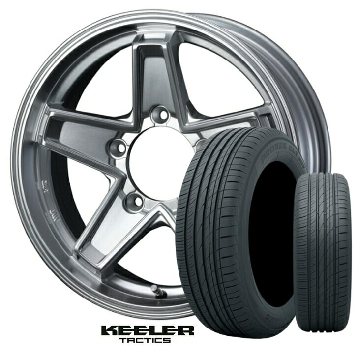 ジムニー JIMNY 新品 タイヤ ホイール 4本 シルバー ごつい 16×5.5J インセット +22 5H139.7 キーラー タクティクス 175/80R16 91S トーヨー プロクセス PROXES CL1 SUV
