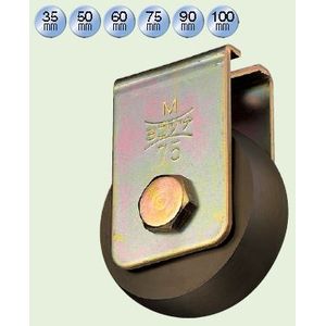 ヨコヅナ ベアリング入鉄キャスター戸車 75 山R CGM-0758 1個価格