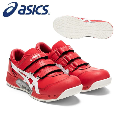 在庫限り アシックス(asics) 安全靴 ウィンジョブ CP305 AC 1271A035.601 クラシックレッド&times;ホワイト 作業靴 ローカット ベルトタイプ 3E相当【在庫有り】｜セミプロＤＩＹ店ファースト