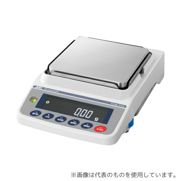 エー・アンド・デイ GX-6002AWP 校正用分銅内蔵型防塵・防水(IP65) 汎用天びん GX-AWPシリーズ ひょう量:6200g 最小表示:0.01g