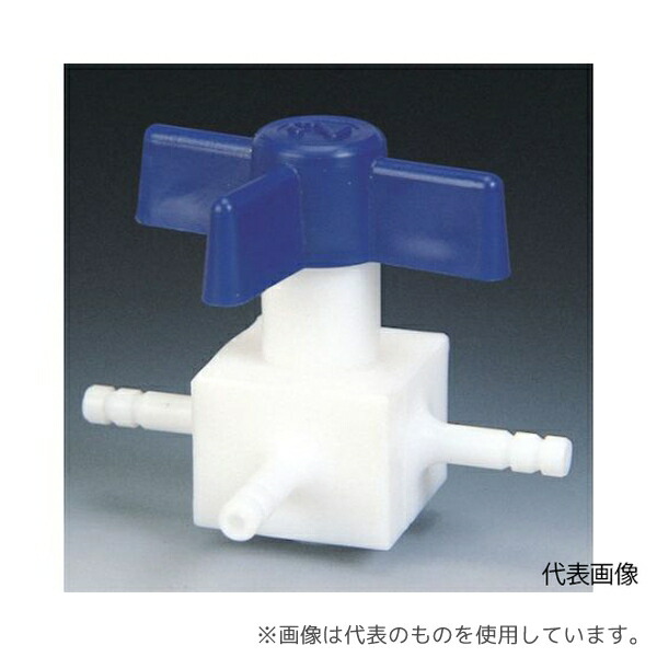フロンケミカル NR1101-006 チューブ継手 フッ素樹脂(PTFE) 三方ストップコック 竹の子外径10φ