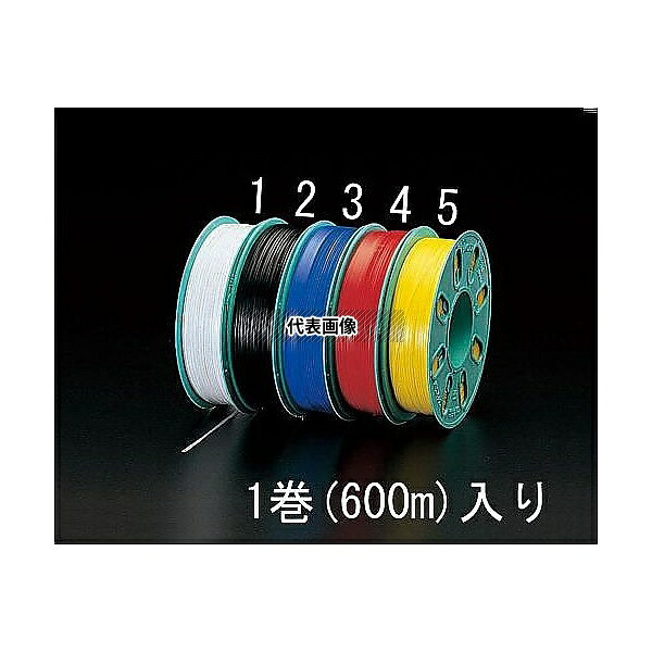 エスコ EA475VA-2 4.0mmx600m ビニタイ(PVC製/黒)