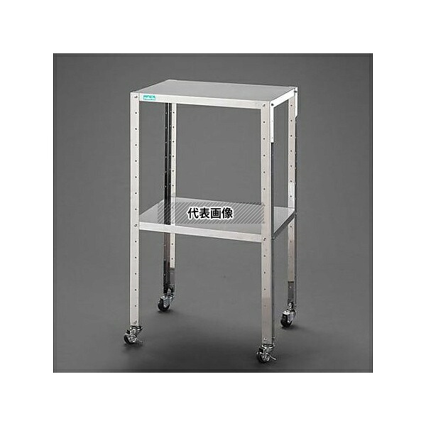エスコ EA956MV-11A 460x310x809mm /2段 ワゴン(ステンレス製)