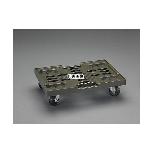 エスコ EA520AB-15 534x370mm/150kg コンテナキャリー(OD色/50L用)