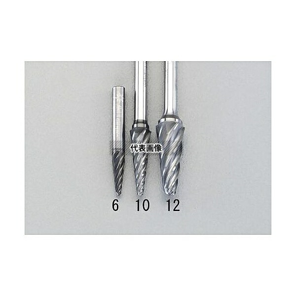 エスコ EA819VX-6 6x19mm / 6mm軸 [Coated]超硬バー(アルミ用)