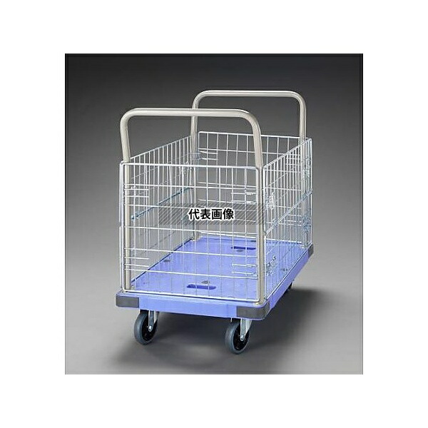 エスコ EA520B-55 914x600mm/300kg 運搬車(メッシュカゴ付)