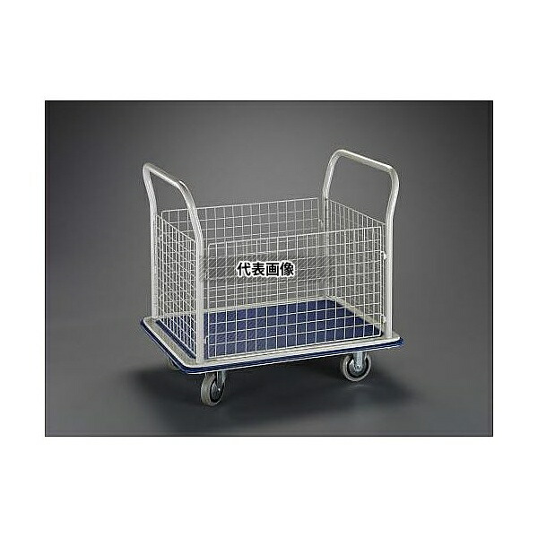 エスコ EA520BK-7 900x600mm/250kg 運搬車(メッシュかご付)