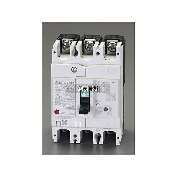 エスコ EA940MN-42 AC100-440V/ 75A/3極 漏電遮断器(フレーム100)