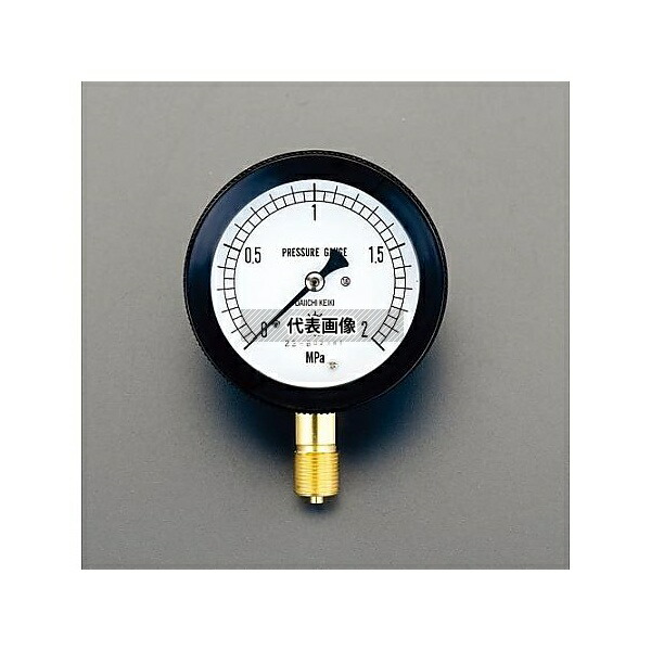 エスコ EA729DP-4 G 3/8/ 75mm/0-0.4MPa 密閉型圧力計