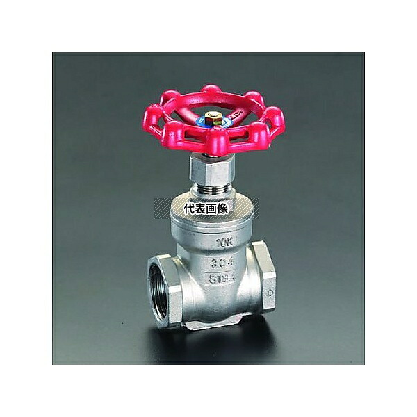 エスコ EA470DB-10 Rc 1 ゲートバルブ(ステンレス製)