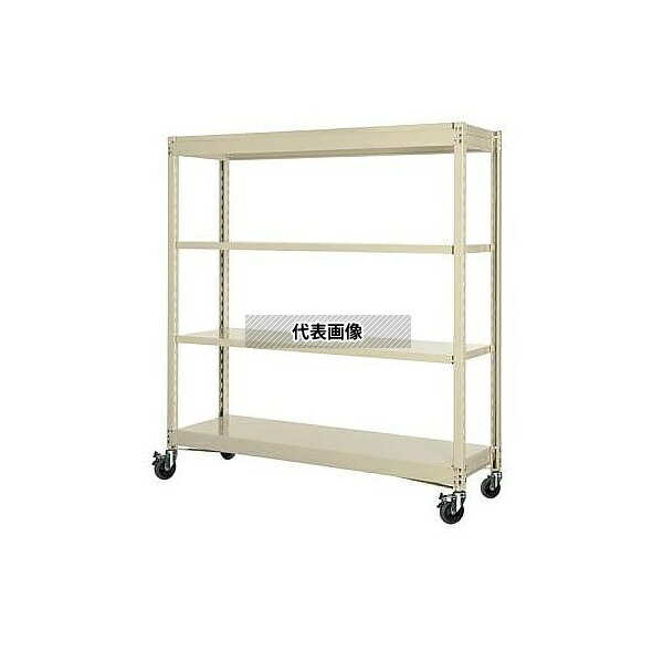エスコ EA976DS-120C 1200x600x1200mm/150kg/4段 スチール棚/キャスター付